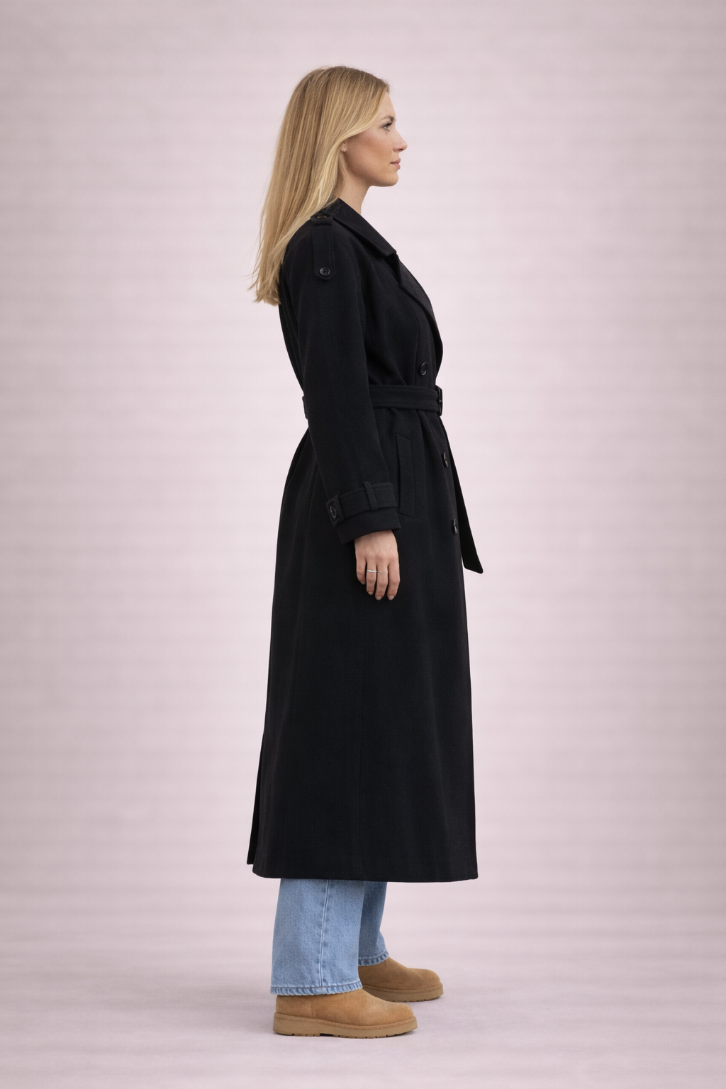 Livia Dames Trenchcoat – Lange Trenchcoat Met Epauletten