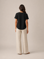Soreana - Dames Top Met Knoopdetail En Fijne Structuur