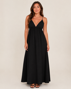 Isolde - Mouwloze Dames Midi-jurk Met Losvallende Taille
