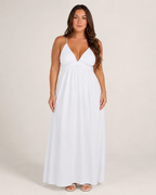 Isolde - Mouwloze Dames Midi-jurk Met Losvallende Taille