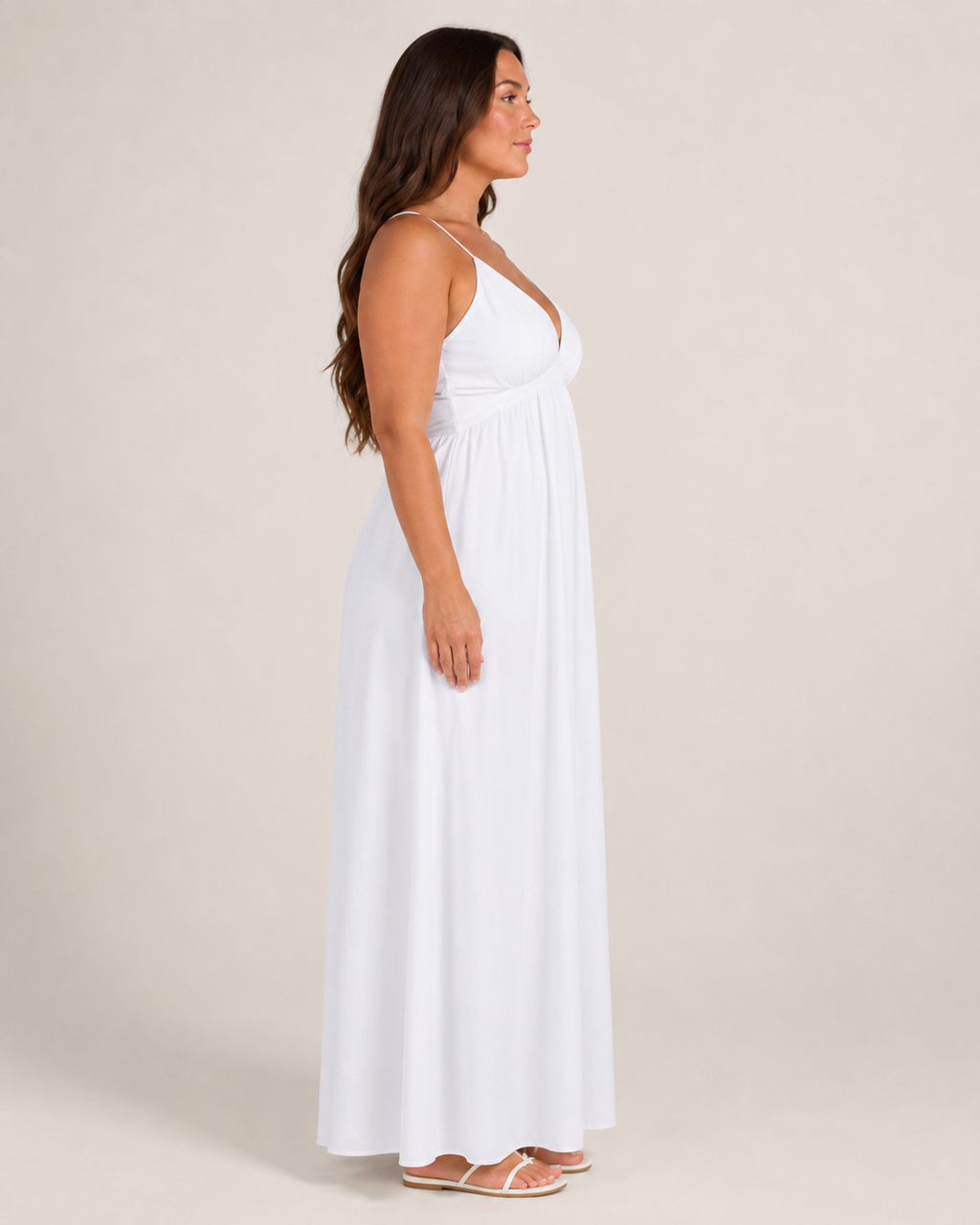 Isolde - Mouwloze Dames Midi-jurk Met Losvallende Taille