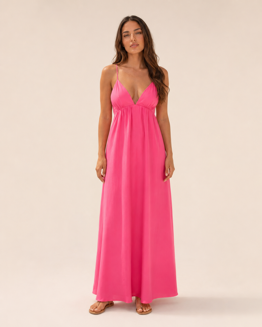 Isolde - Mouwloze Dames Midi-jurk Met Losvallende Taille