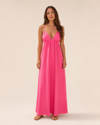 Isolde - Mouwloze Dames Midi-jurk Met Losvallende Taille
