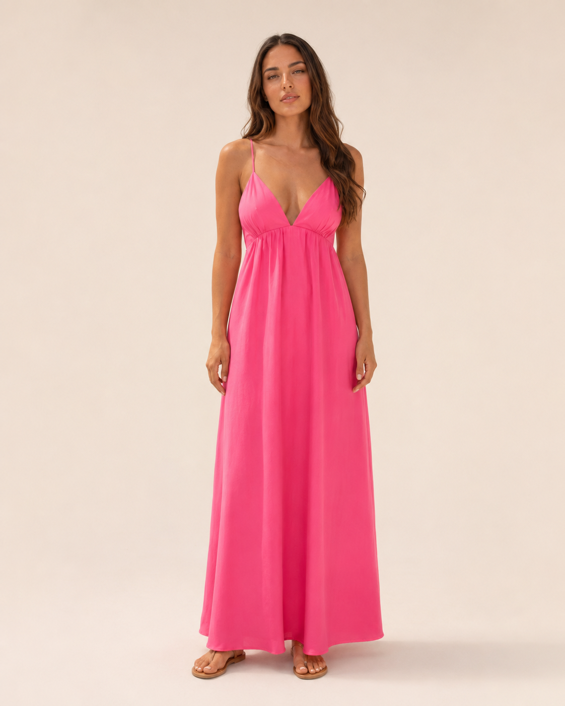 Isolde - Mouwloze Dames Midi-jurk Met Losvallende Taille