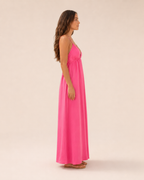 Isolde - Mouwloze Dames Midi-jurk Met Losvallende Taille