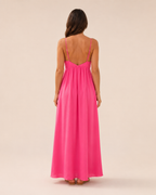 Isolde - Mouwloze Dames Midi-jurk Met Losvallende Taille
