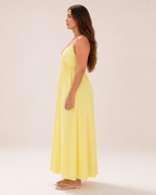 Isolde - Mouwloze Dames Midi-jurk Met Losvallende Taille