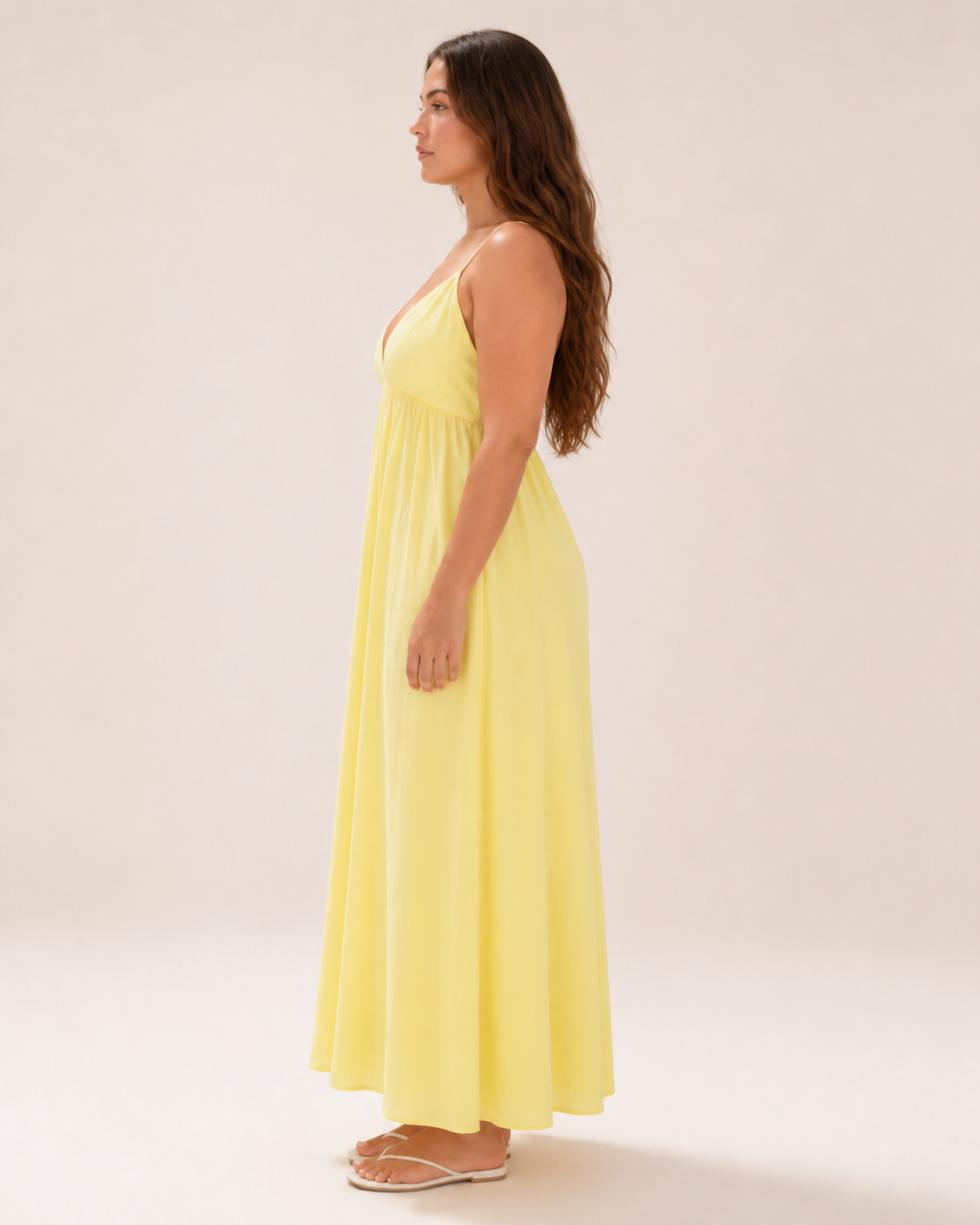 Isolde - Mouwloze Dames Midi-jurk Met Losvallende Taille