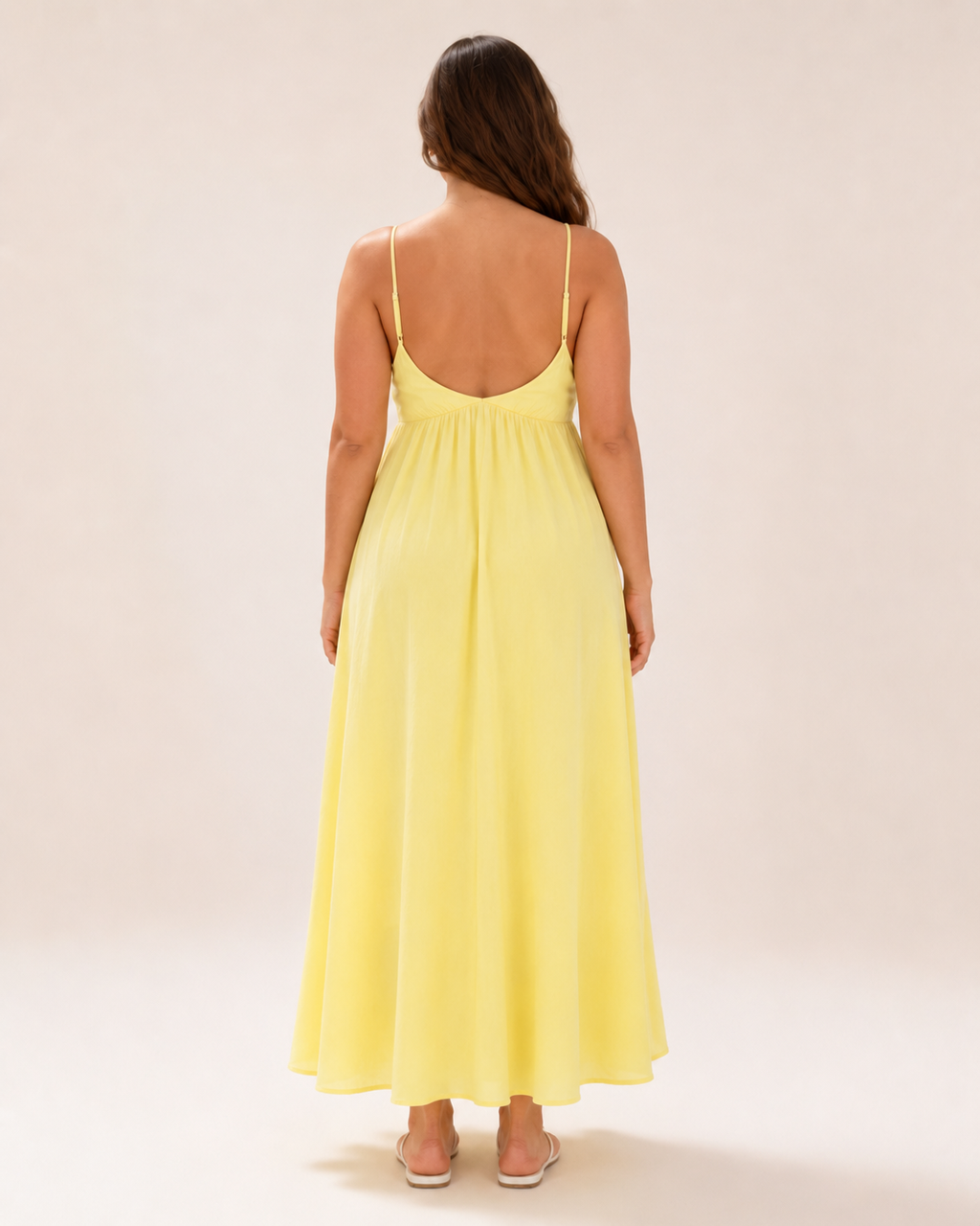 Isolde - Mouwloze Dames Midi-jurk Met Losvallende Taille