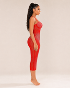 Ivana - Dames Midi-jurk Met Strass En Geborduurde Details