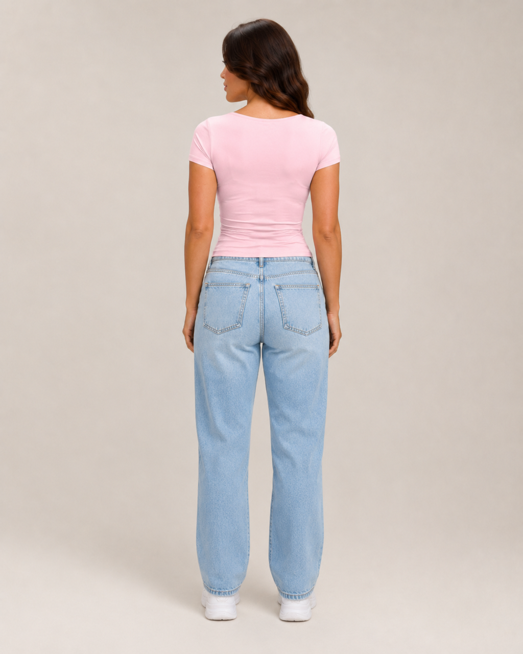 Ivara - Slim Fit Dames T-shirt Met U-hals