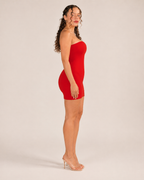 Imara - Strapless Mini-jurk Met Split Aan De Voorkant