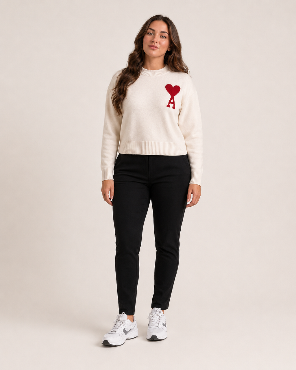 Jovelle - Oversized Trui Met Hart-En-Letterdetail