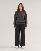 Jovelle - Oversized Trui Met Hart-En-Letterdetail