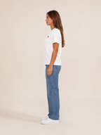 Julina - Basic T-shirt Met Hartdetail En Ronde Hals