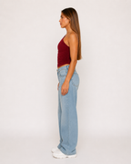 Jacinda - One-Shoulder Top Met Gedraaid Detail