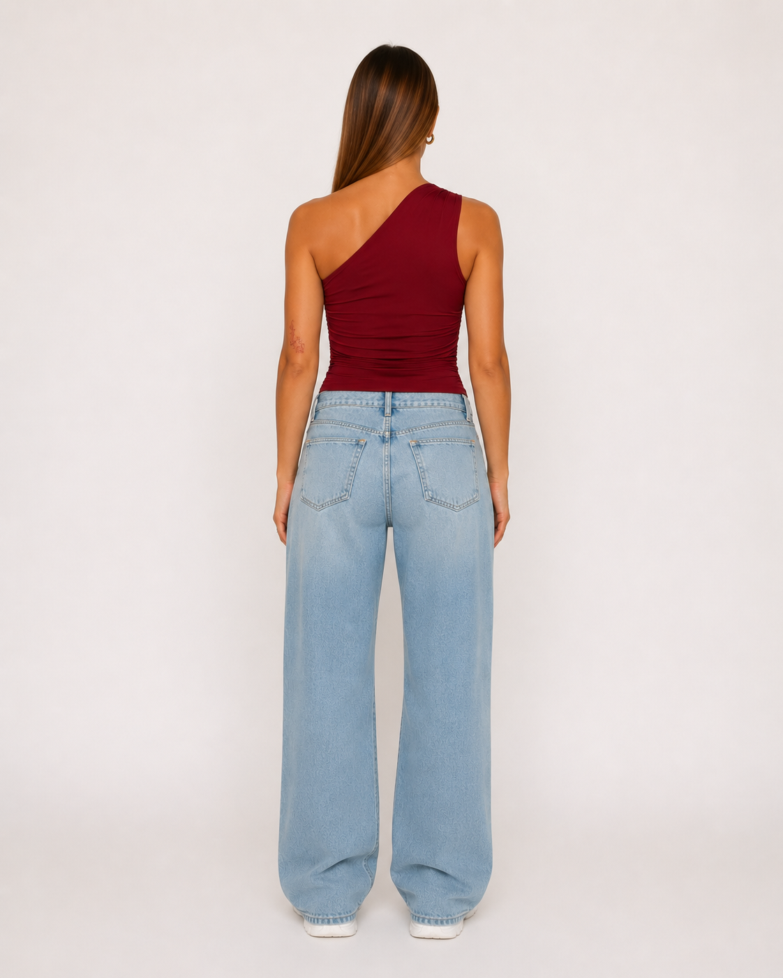 Jacinda - One-Shoulder Top Met Gedraaid Detail