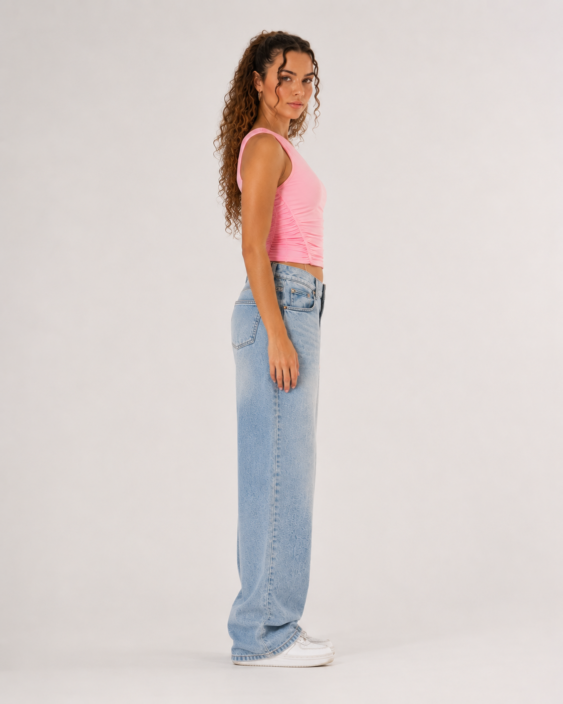 Jacinda - One-Shoulder Top Met Gedraaid Detail