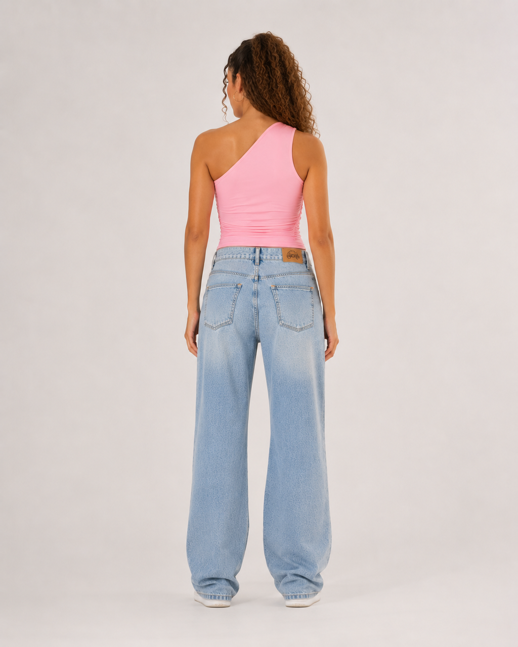 Jacinda - One-Shoulder Top Met Gedraaid Detail