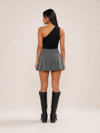 Jacinda - One-Shoulder Top Met Gedraaid Detail