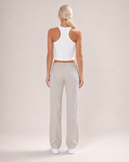 Javelle - Witte Rib Crop Top Met Hoge Hals