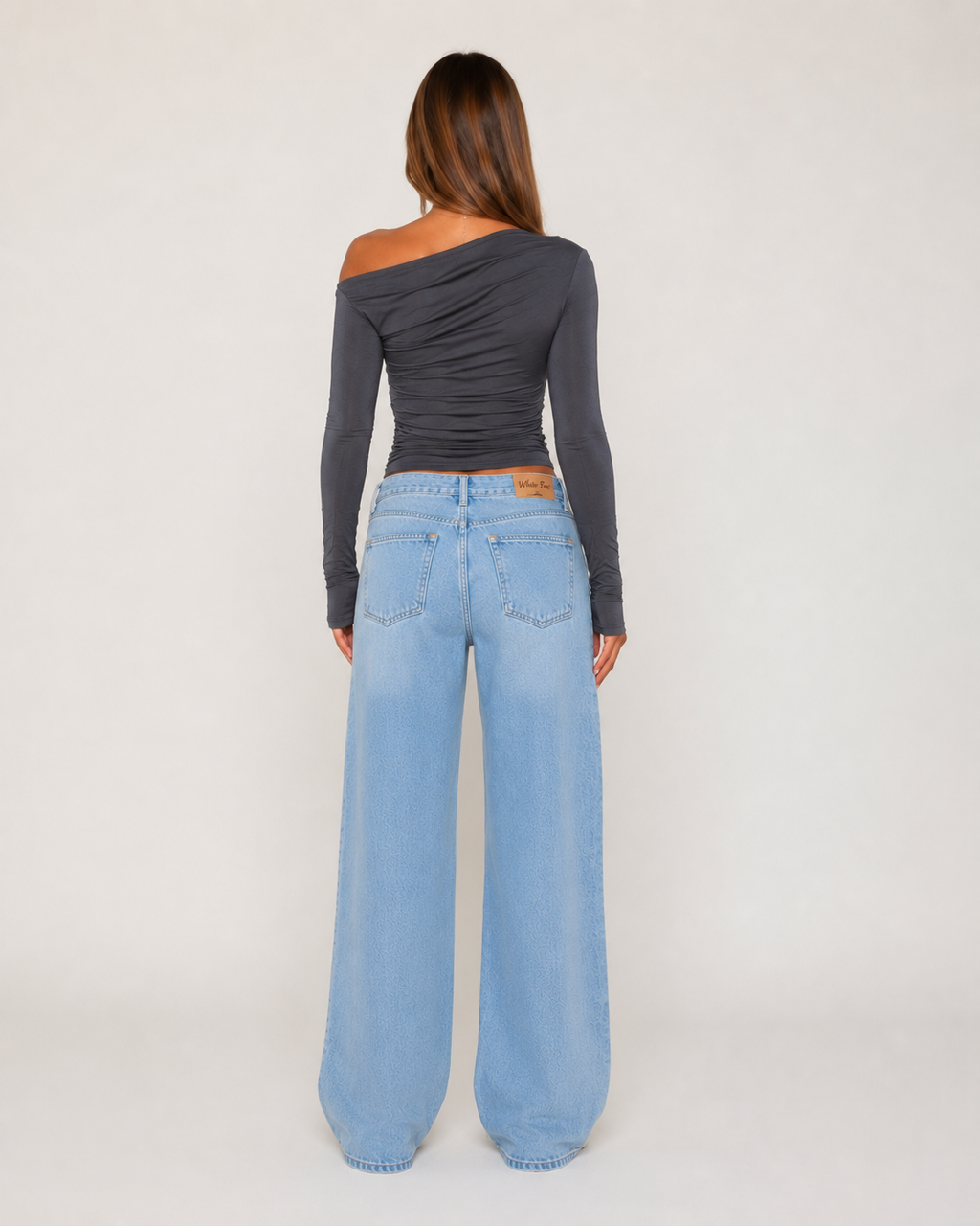 Jadira - Dames Top Met Asymmetrische Halslijn En Lange Mouwen