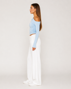 Jadira - Dames Top Met Asymmetrische Halslijn En Lange Mouwen