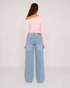 Jadira - Dames Top Met Asymmetrische Halslijn En Lange Mouwen