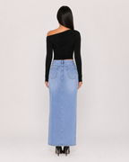 Jadira - Dames Top Met Asymmetrische Halslijn En Lange Mouwen