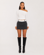 Jadira - Dames Top Met Asymmetrische Halslijn En Lange Mouwen