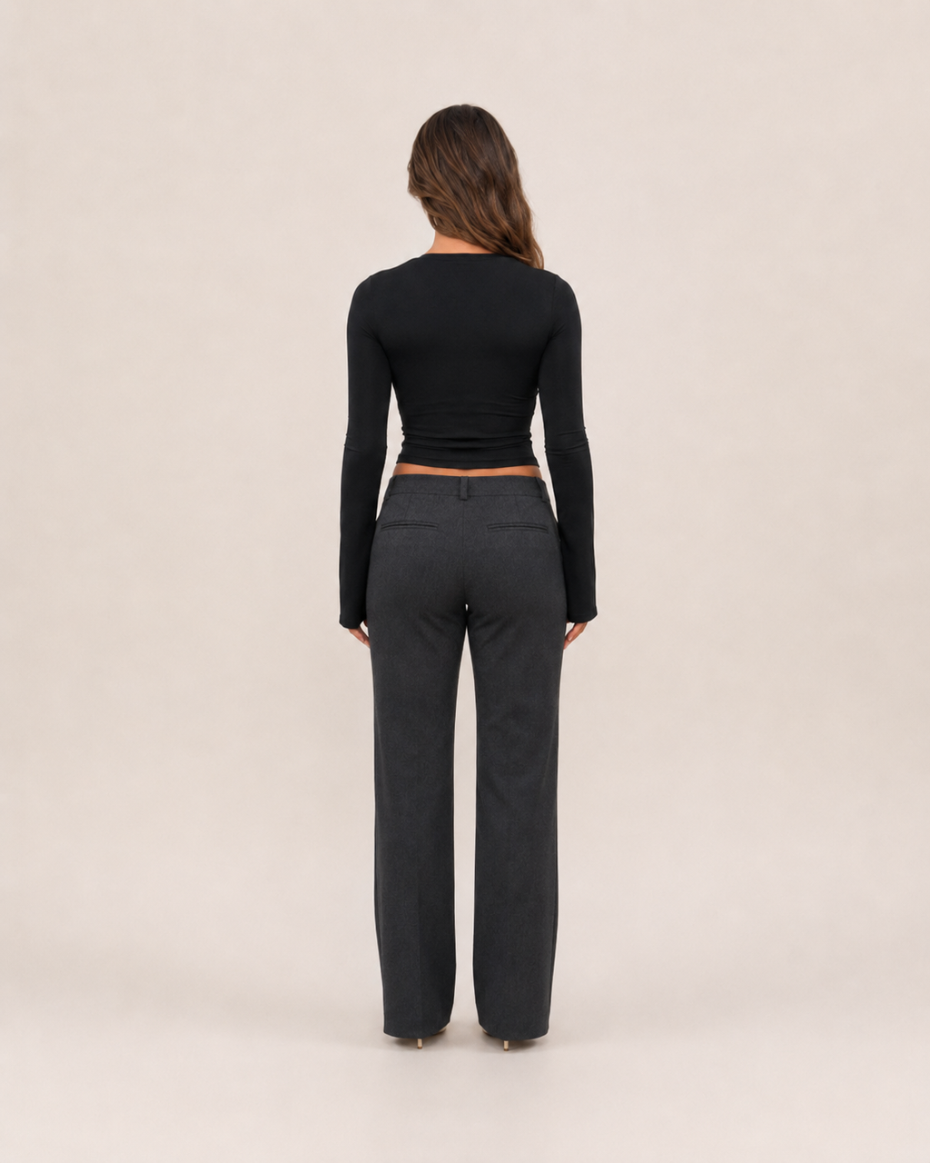 Jorinde - Longsleeve T-Shirt Met V-Hals En Kantafwerking