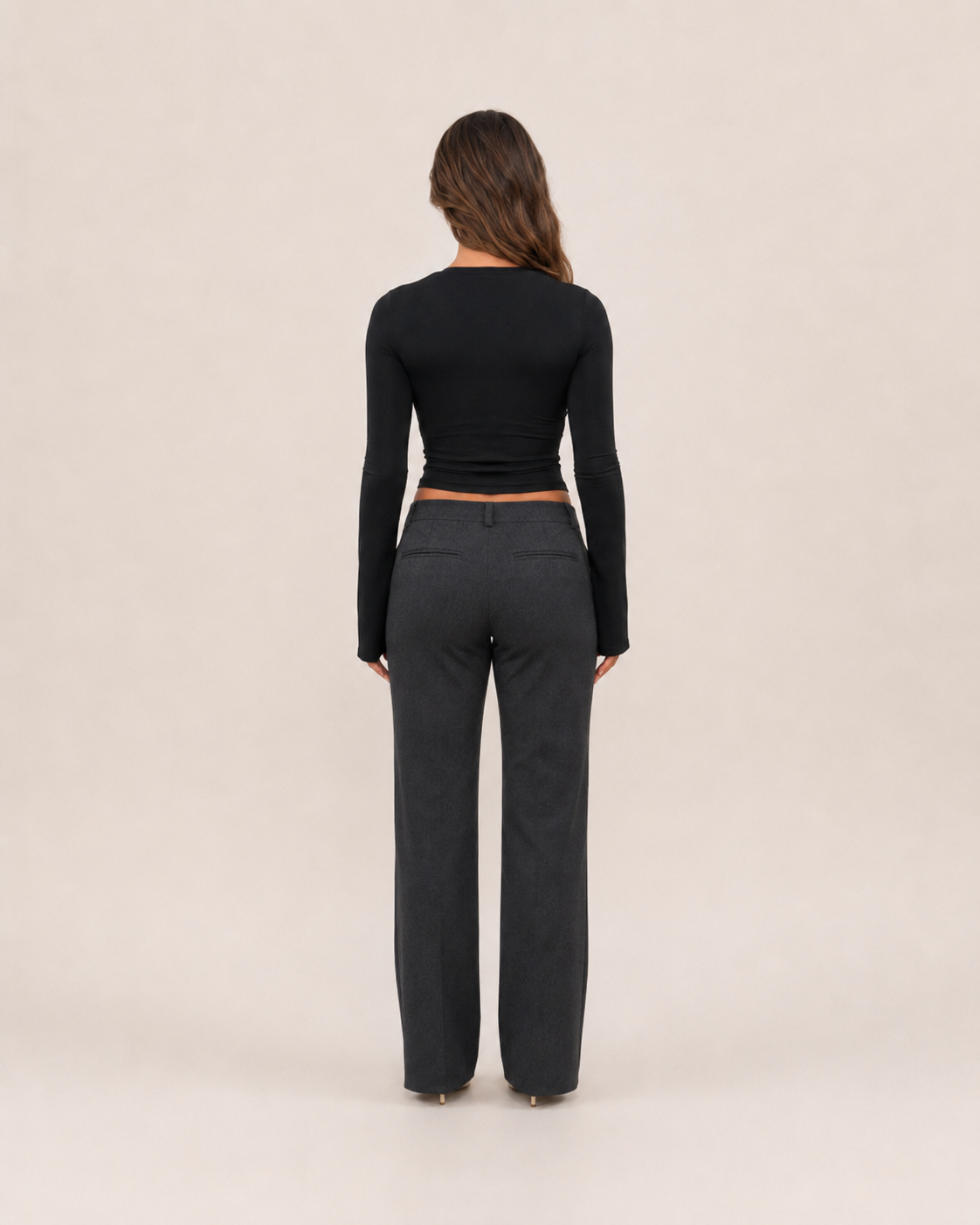 Jorinde - Longsleeve T-Shirt Met V-Hals En Kantafwerking
