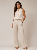 Sérélyne - Dames Mouwloze Blouse Met Opstaande Kraag