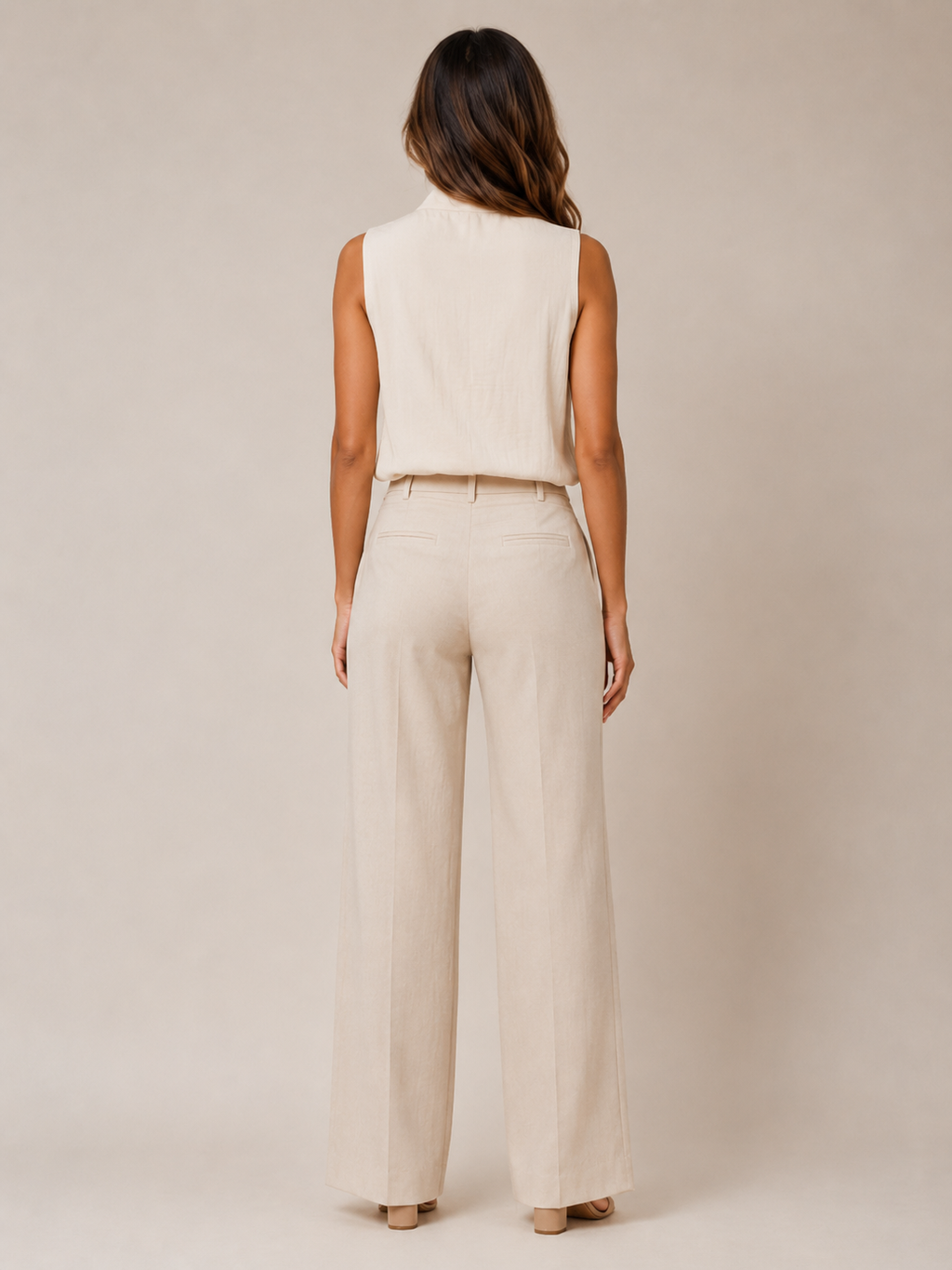 Sérélyne - Dames Mouwloze Blouse Met Opstaande Kraag