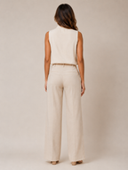 Sérélyne - Dames Mouwloze Blouse Met Opstaande Kraag