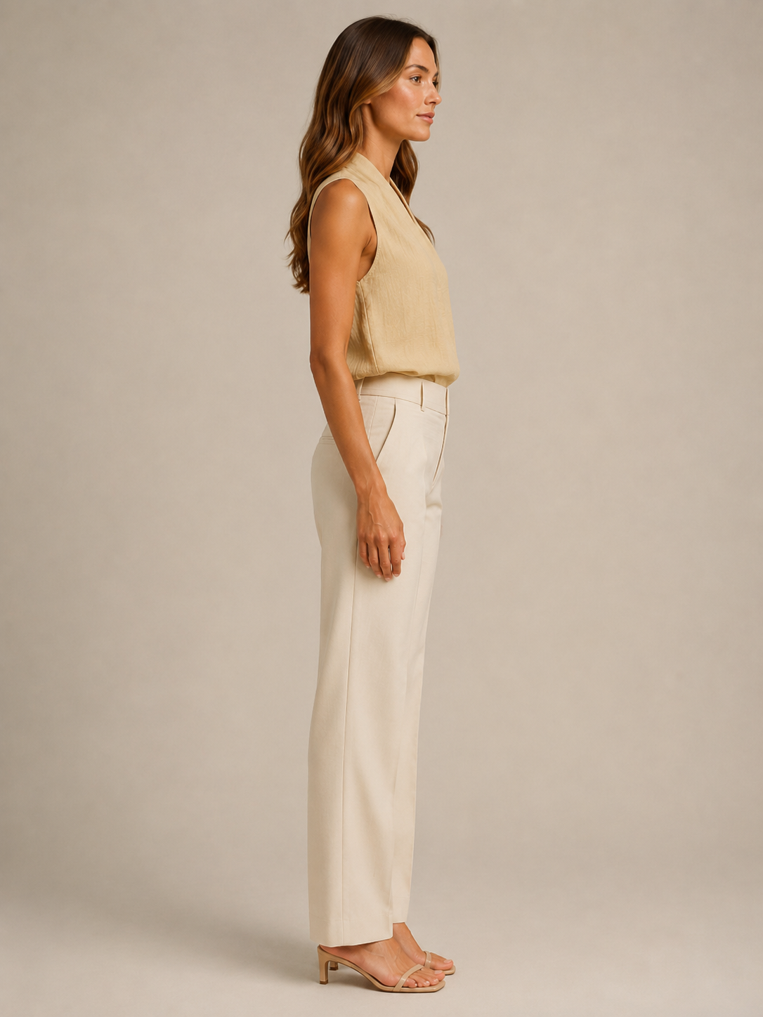 Sérélyne - Dames Mouwloze Blouse Met Opstaande Kraag