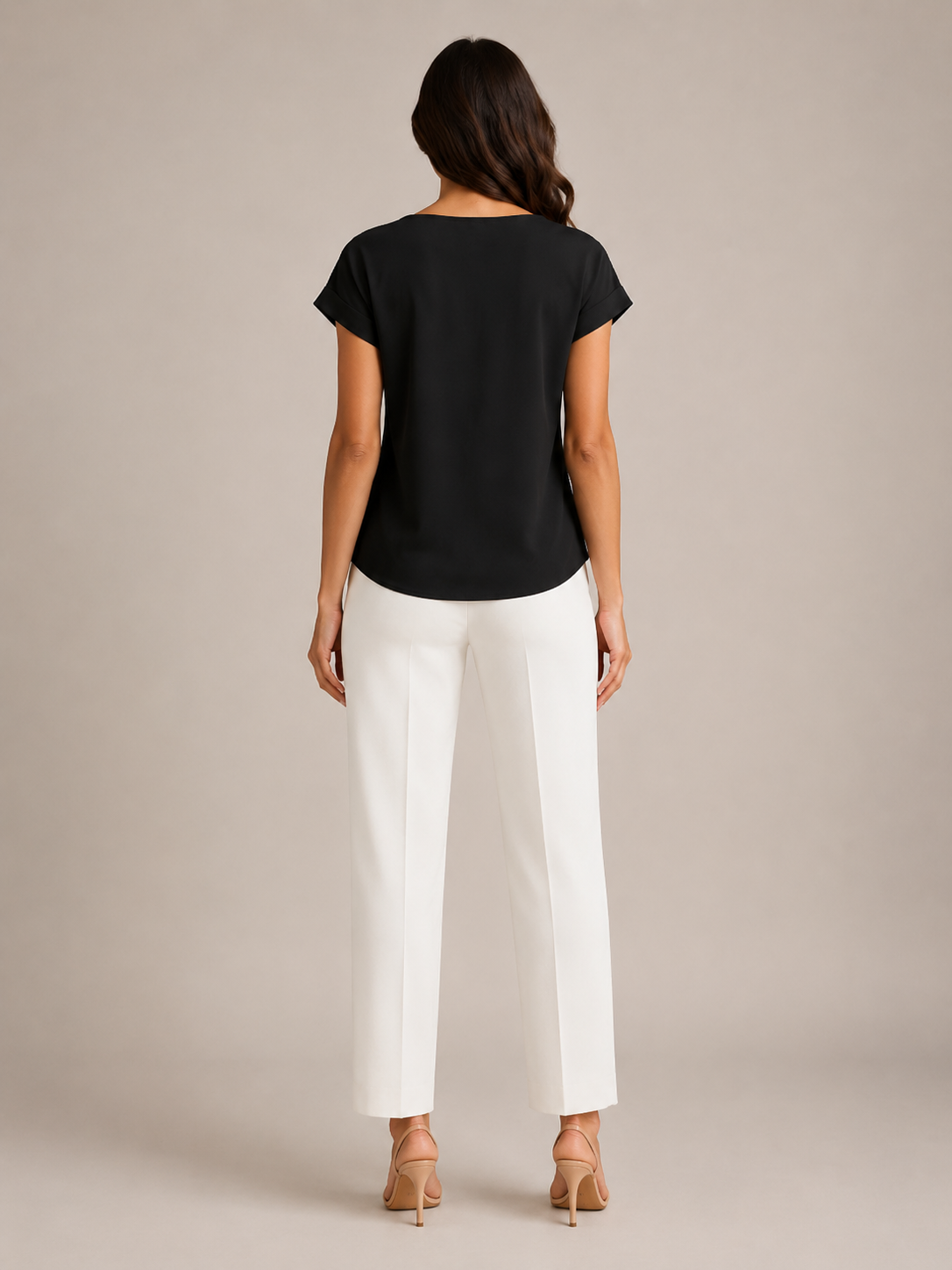 Sorevienne - Dames Top Met V-hals En Twistdetail