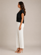 Sorevienne - Dames Top Met V-hals En Twistdetail