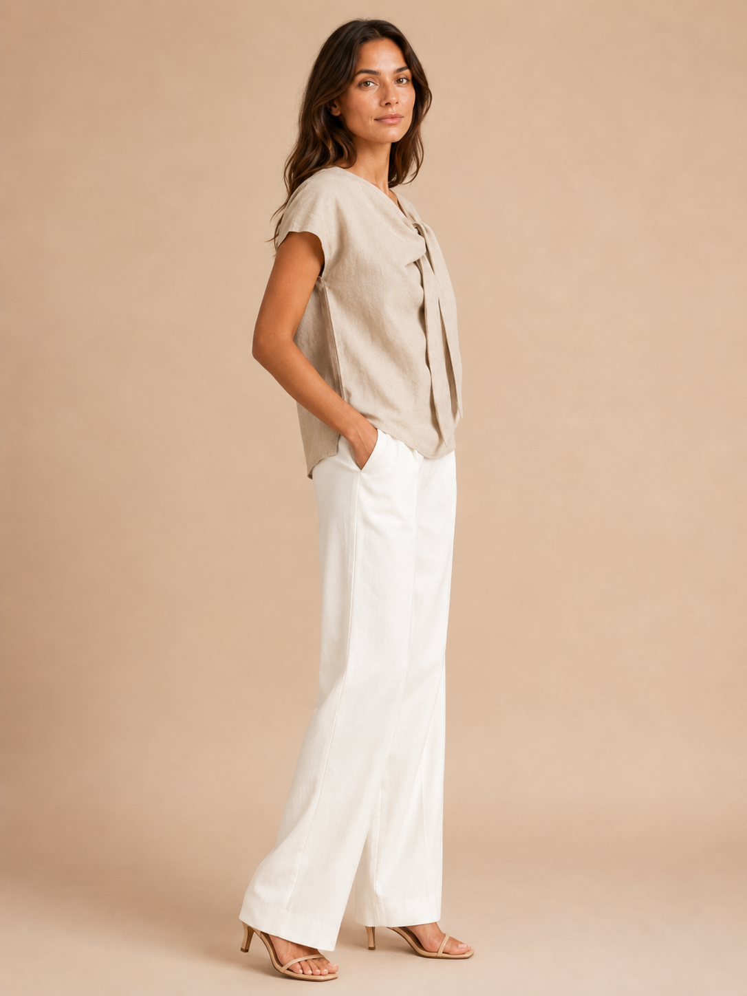 Sorelline - Dames Blouse Met Strikkraag En Losse Pasvorm