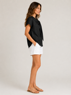 Sorelline - Dames Blouse Met Strikkraag En Losse Pasvorm