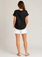 Sorelline - Dames Blouse Met Strikkraag En Losse Pasvorm