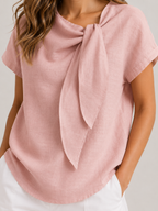 Sorelline - Dames Blouse Met Strikkraag En Losse Pasvorm