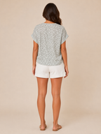 Sorellise - Dames Blouse Met Bloemenprint En Knoopdetail