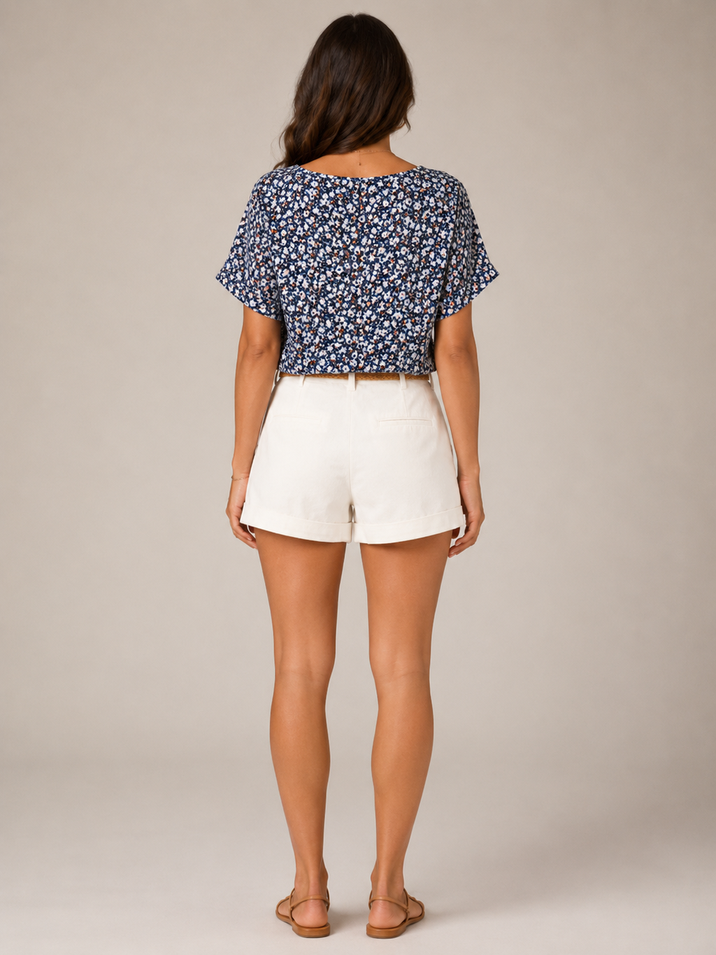 Sorellise - Dames Blouse Met Bloemenprint En Knoopdetail
