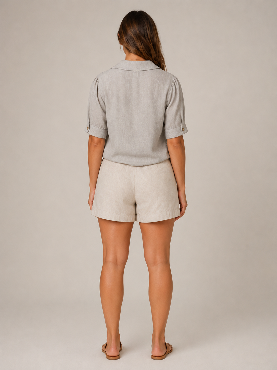 Soreva - Dames Blouse Met Open Kraag En Knoopsluiting