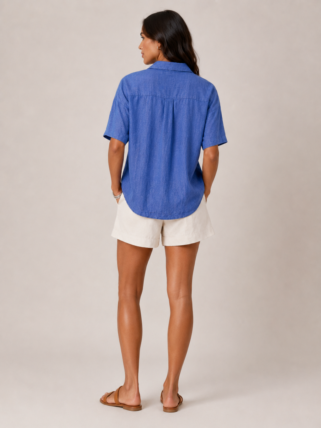 Sérane - Dames Blouse Met Kraag En Knoopsluiting