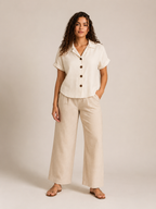 Saphéline - Dames Blouse Met Kraag En Knoopsluiting