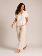 Saphéline - Dames Blouse Met Kraag En Knoopsluiting