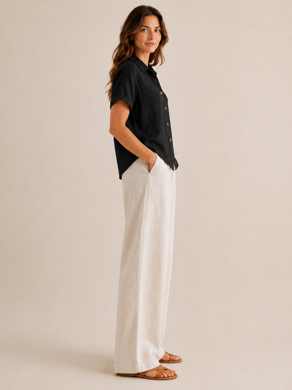 Saphéline - Dames Blouse Met Kraag En Knoopsluiting