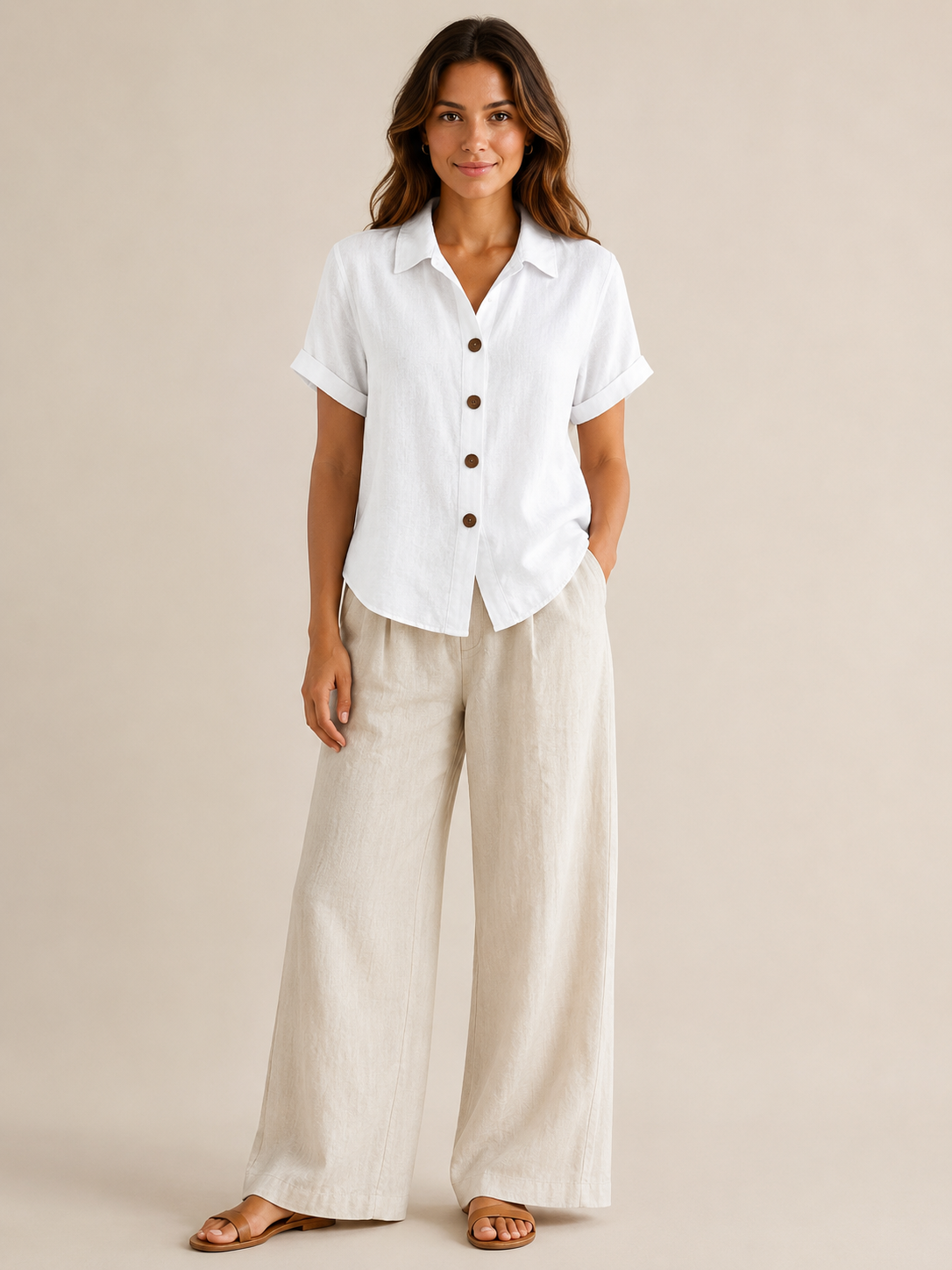 Saphéline - Dames Blouse Met Kraag En Knoopsluiting